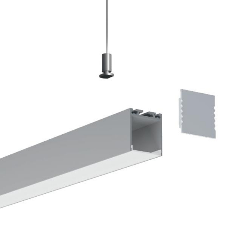 Suspended LED Aluminum Channel For 28mm Quad Row LED Strips
